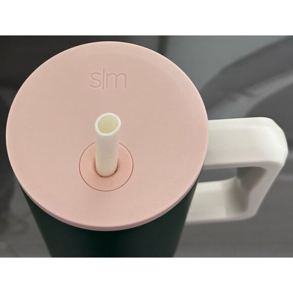 Simple Modern Trek 40oz Tumbler with Handle and Straw Lid, WOODLAND ROSE - Picture 3 of 6